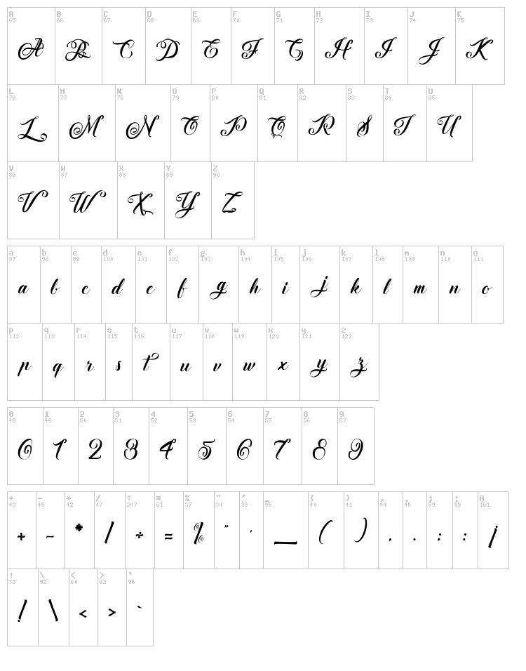 Afterschool Festival font map